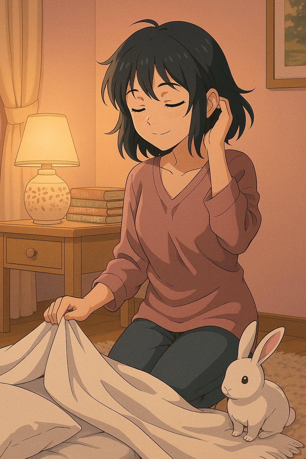 Mirai in cozy indoor setting